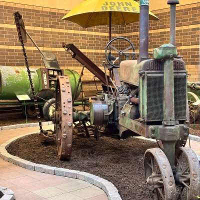 Image of a John Deere tractor at the Gathering of The Green Event at the River Center