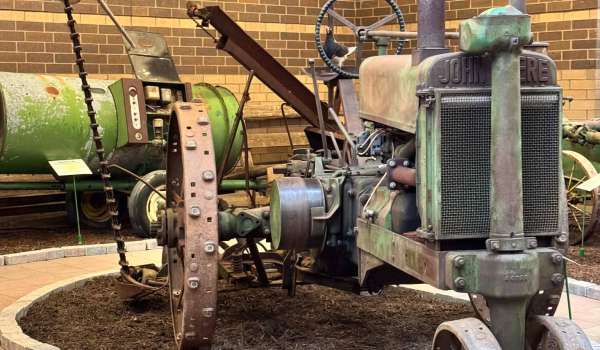 Image of a John Deere tractor at the Gathering of The Green Event at the River Center
