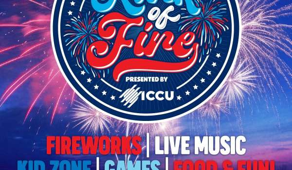 A flyer promoting the River of Fire Festival in Kennewick WA over July 4th Weekend 2026