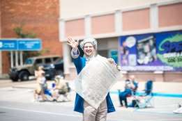 Matt Hammond, Executive Director of the Paramount Theatre of Ashland, represented Thomas Jefferson and served as Grand Marshal of the Ashland 250 Parade on July 4.