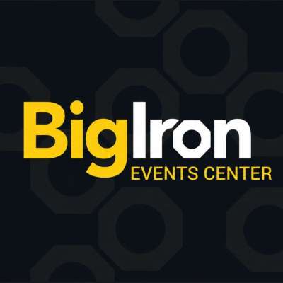 the new BigIron Events Center logo yellow on black