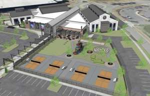 Thumbnail photo of BFFC Exterior showing tennis courts and playing fields
