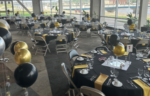 Thumbnail photo of Banquet center with table scapes