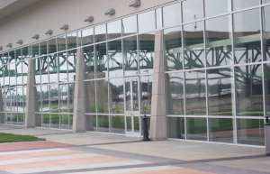 Thumbnail photo of Bridge View Center Outdoor Plaza with main door