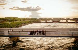 Thumbnail photo of Bridal party on the bridge at the Bridge View Center