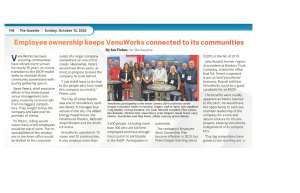 Thumbnail photo of Screenshot of VenuWorks Article on ESOP in Gazette ESOPtober page 1