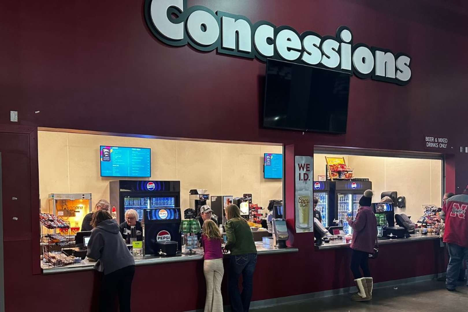 Photo of  Concessions Stand at Heartland Events Center with team members serving guests