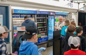 Thumbnail photo of People shopping in the Amazon Just Walk Out store in Rochester's Blue Cross Arena