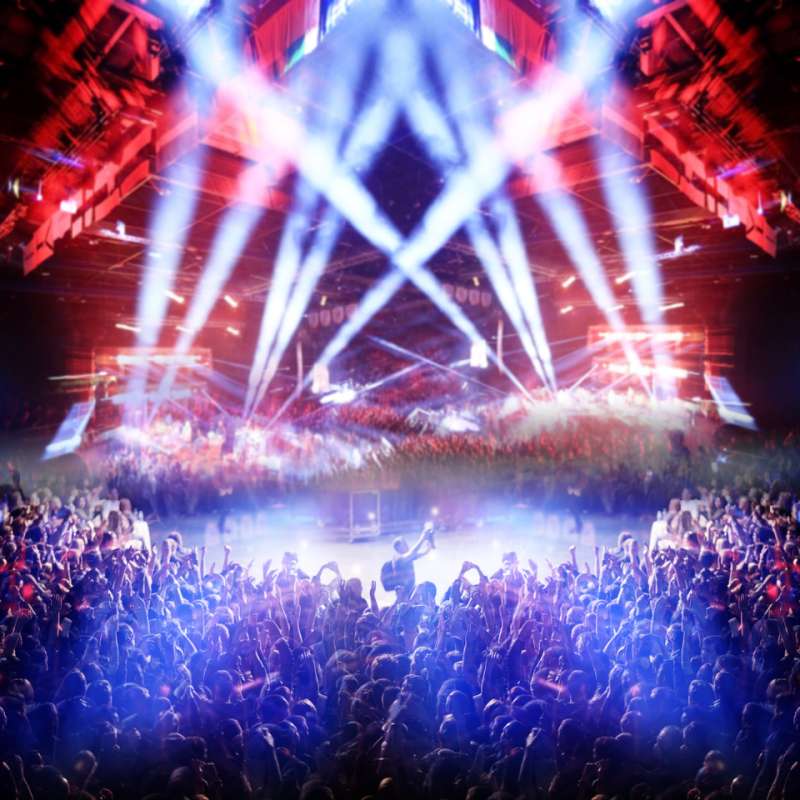 Light show at a concert