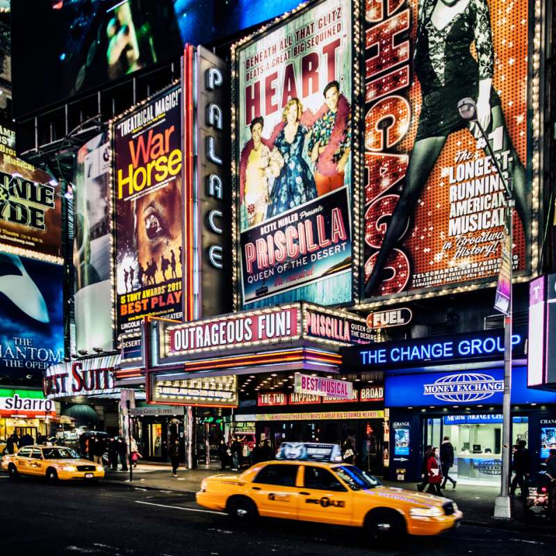 Broadway Marquee with show posters