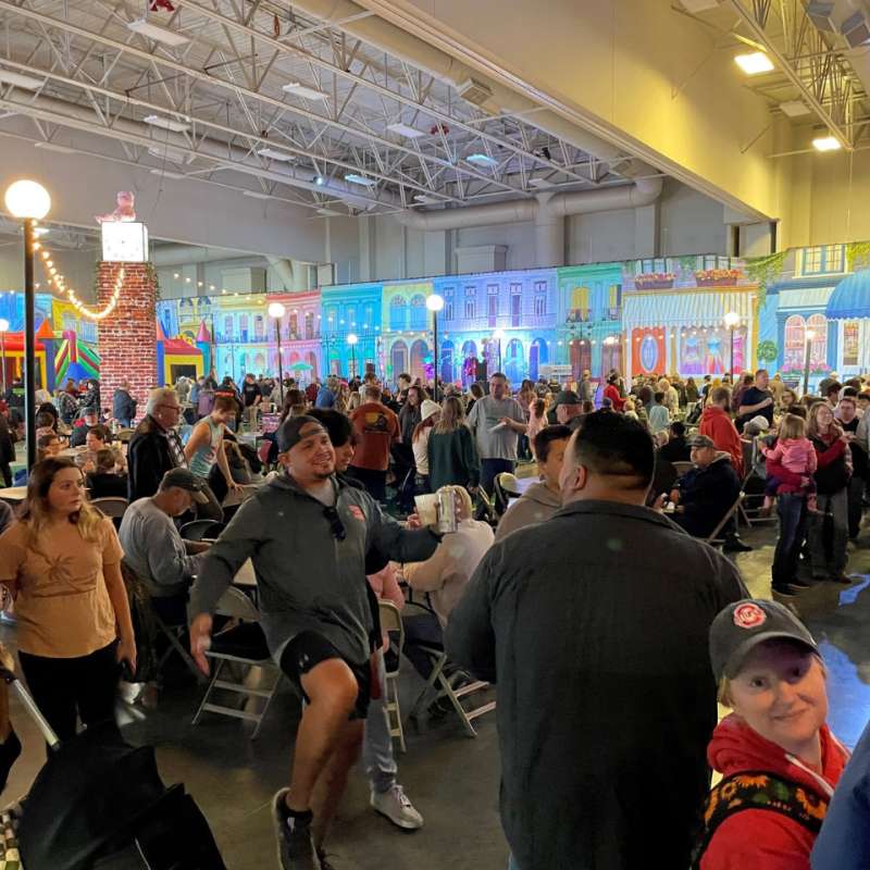 Large group of individuals mingling at an event
