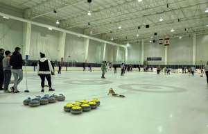 Thumbnail photo of Curling game on the ImOn Ice Rink