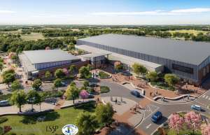 Thumbnail photo of Artist rendering of the outside of One City Center Sports Complex in Jacksonville NC