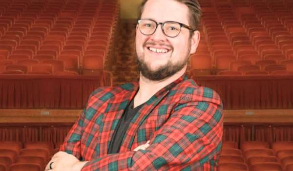 Headshot of Matt Hammond taken at the Paramount Arts Center