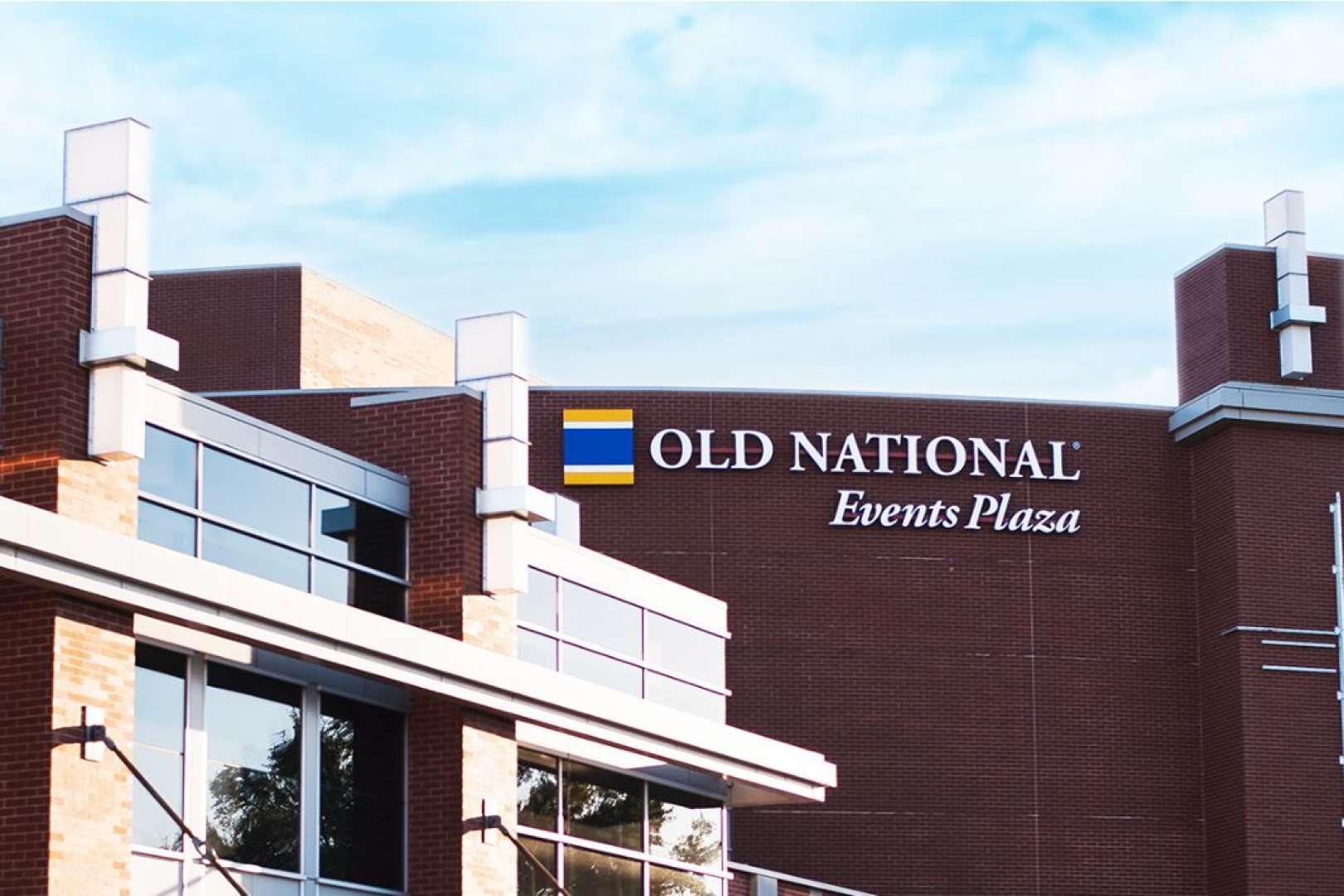 Photo of exterior shot of One National Events Plaza