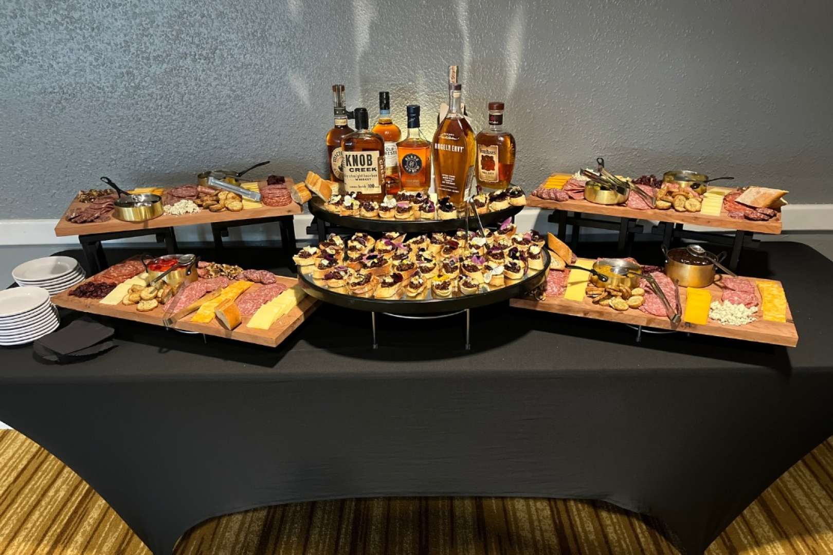 Photo of Bourbon and bacon tasting station at the Paducah McCracken CCC