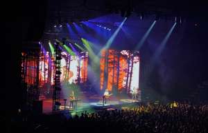 Thumbnail photo of Heartland Credit Union Arena guitarist and keyboard player on stage