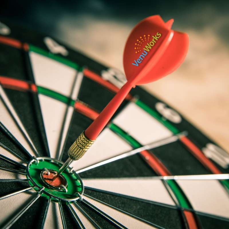 a bullseye on a dartboard