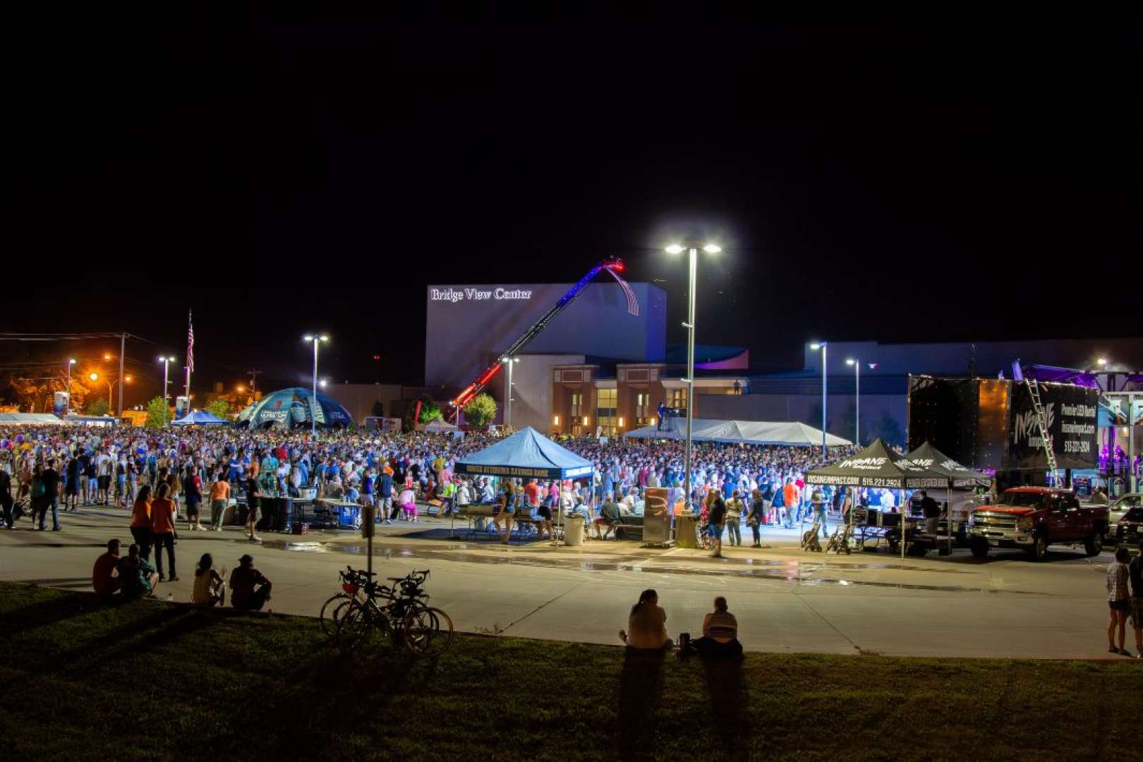 Photo of BVC Parking Lot Ragbrai Event packed with people