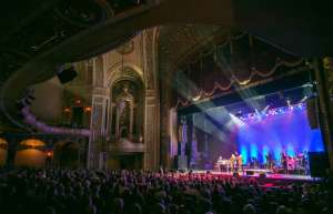 Thumbnail photo of Concert on stage in the Rialto shot from the balcony