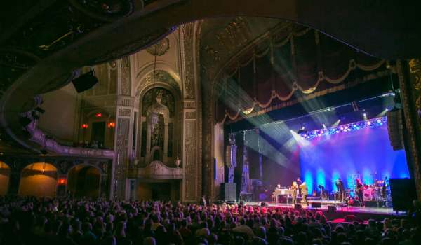 Rialto theater with full house and concert on stage