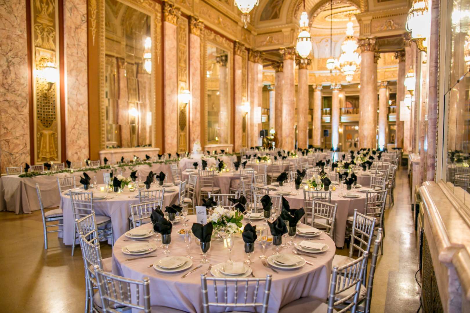 Photo of The Rialto Esplanade set up for a gala or wedding banquet