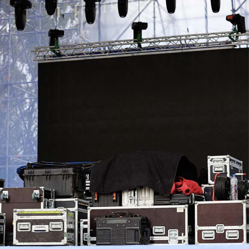 Cases being loaded into a venue