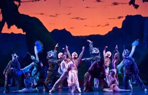Thumbnail photo of A performance of the Lion King on stage at the Saroyan Theatre