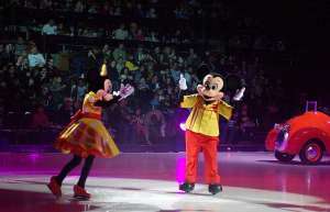 Thumbnail photo of Mickey Mouse and Minnie Mouse from Disney on Ice skating at the Selland Arena