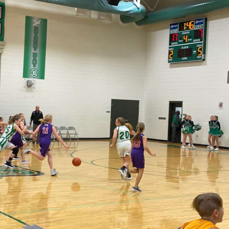 Basketball game at a sports complex