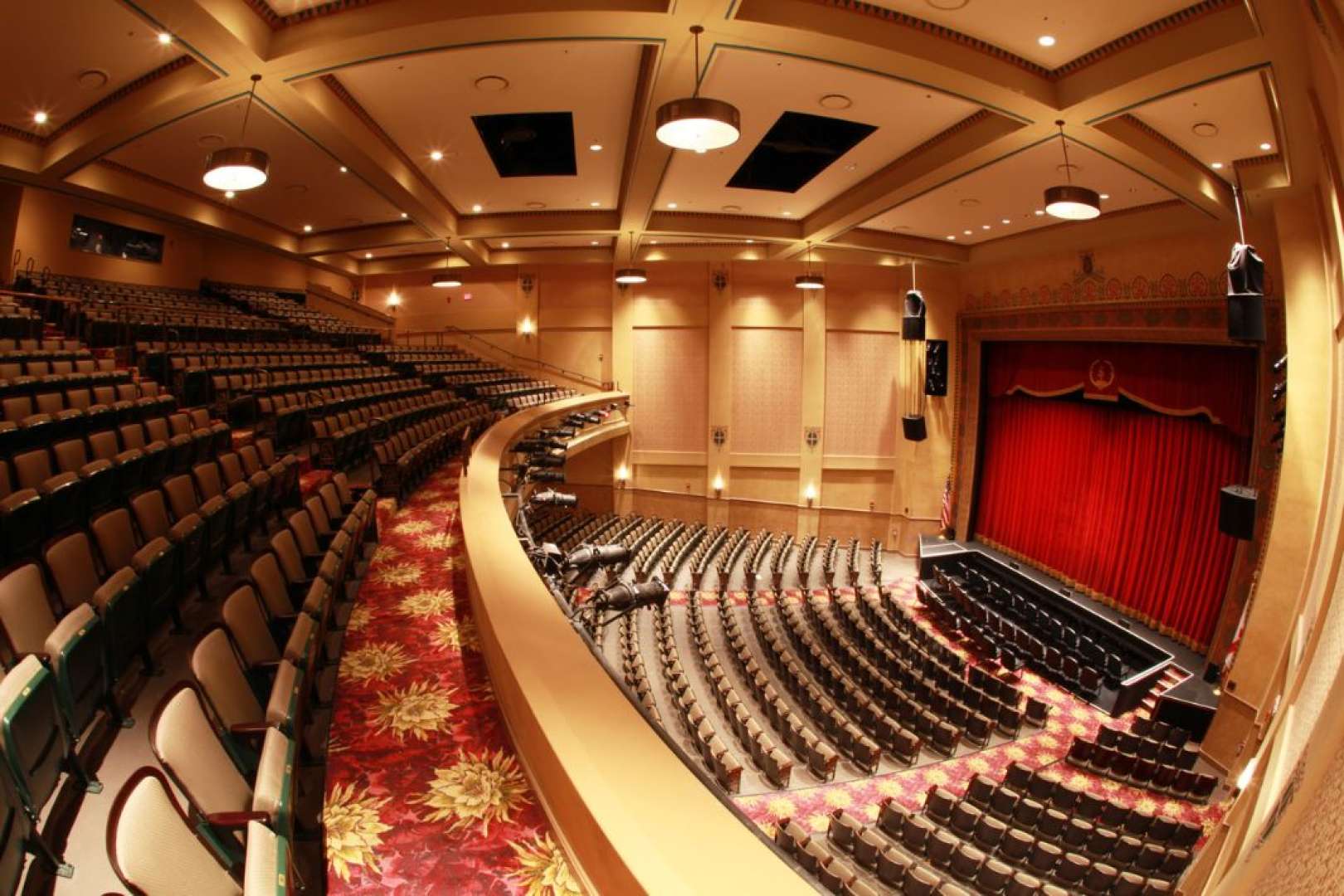 Photo of A Fish eye shot of the Sunrise Theatre taken from the balcony