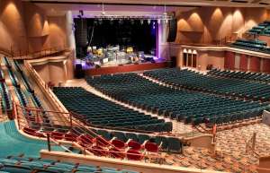 Thumbnail photo of Topeka Performing Arts Center main performance hall view of stage and seats from balcony