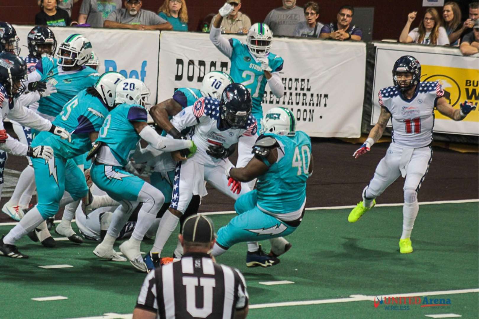Photo of United Wireless Arena indoor american football game