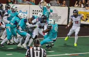 Thumbnail photo of United Wireless Arena indoor american football game
