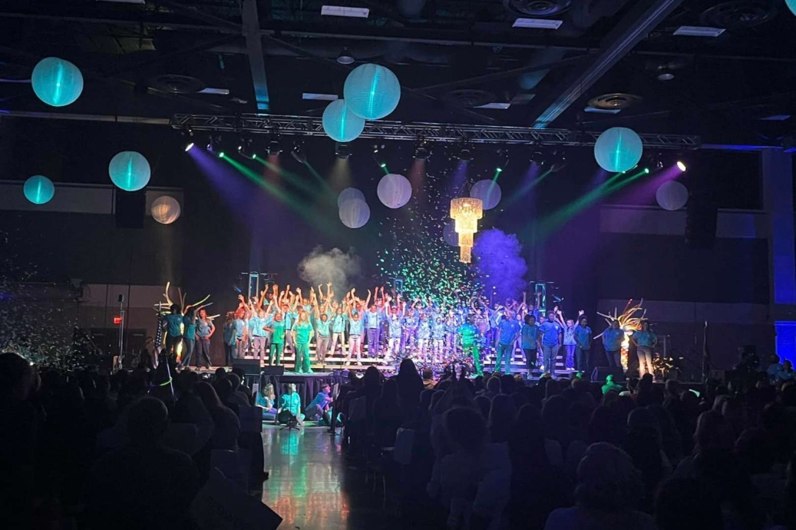 Photo of Dance recital on stage viewed from Audience at Vicksburg Convention Center