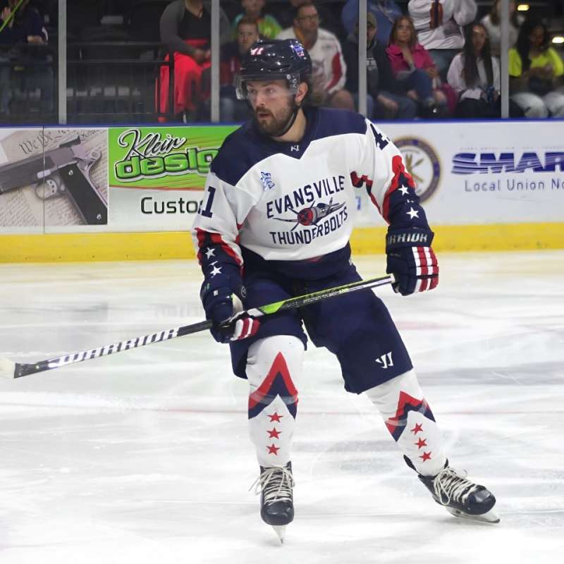 Ice hockey player skating