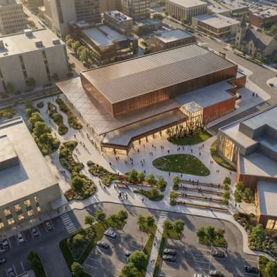 Architects rendering of the Fargo Convention Center, Fargo, ND